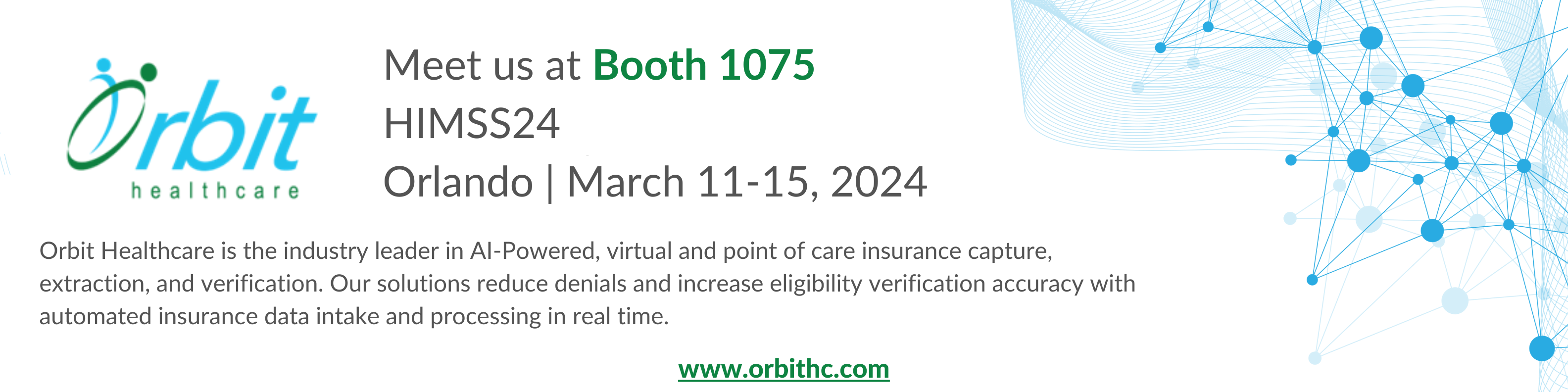 Orbit Healthcare at HIMSS Booth 1075